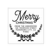 Fanical Merry-kerstfamilieadres Rubberstempel (Afrduk)