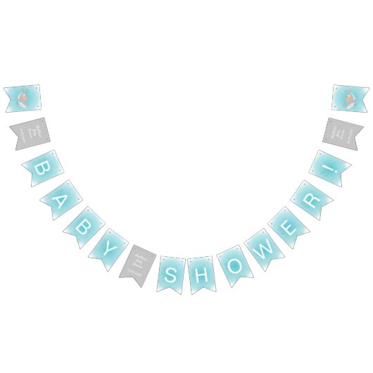 Fanions Bannière à bascule de Baby shower de requin doux (Tout)