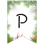 Fanions Bannière à Bunts Tropicaux avec Palmiers Vertes et (Premier drapeau)