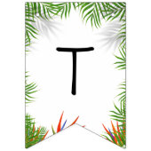 Fanions Bannière à Bunts Tropicaux avec Palmiers Vertes et (Troisième drapeau)