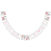 Fanions Bannière de mariage à dentelle florale rose (Tout)