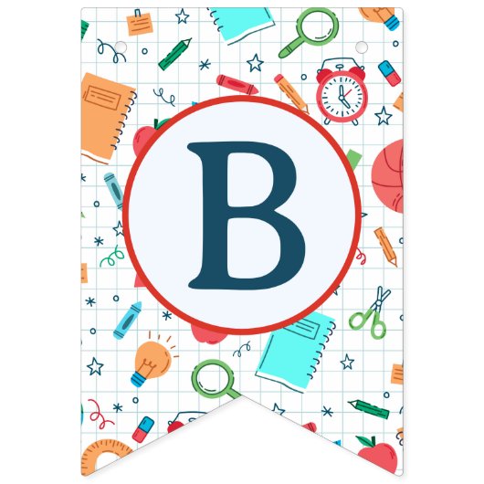 Fanions Bannière Retour À L'École (Deuxième drapeau)