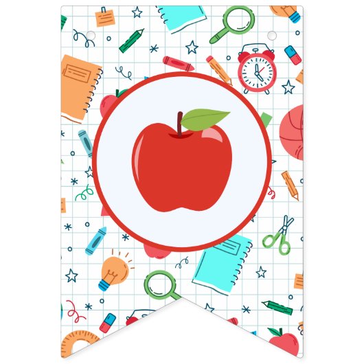 Fanions Bannière Retour À L'École (Premier drapeau)