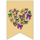 Fanions Mardi GrasJaune Vert Violet bannière de mise à l'a (Deuxième drapeau)