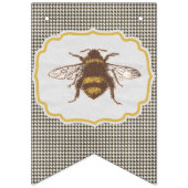 Fanions Meilleur À Abeille - Bannière Noir & Blanc (Premier drapeau)