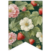 Fanions Mlle à Mme Fête des mariées Bannière fraise (Deuxième drapeau)
