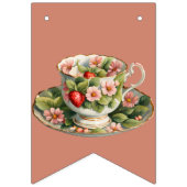 Fanions Mlle à Mme Fête des mariées Bannière fraise (Troisième drapeau)