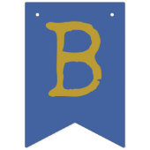 Fanions Né à Rock Star Anniversaire Bannière Bleu Or (Troisième drapeau)