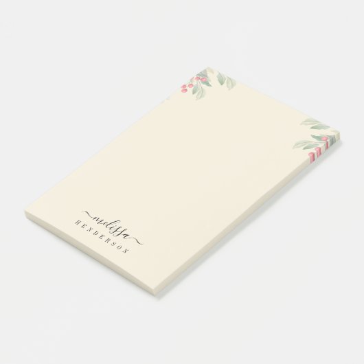 Fanische feestdag met kerstarode kersen post-it® notes (Schuin)