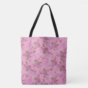 Fanische Floral roze op elke kleur Draagtas