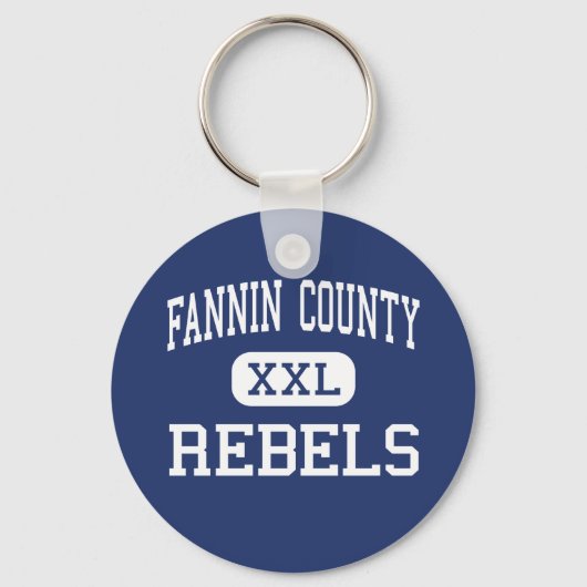 Fannin County - Rebels - High - Blue Ridge Georgia Sleutelhanger (Voorkant)