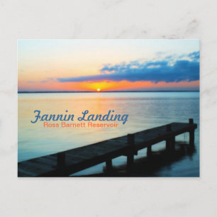 Fannin Landing Pier op Sunset - Barnett Reservoir Briefkaart