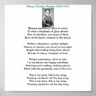 Fanny, Blessed assurance, Jezus is van mij!O wat.. Poster