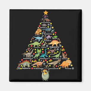 Fanny Dinosaur Kerstboom Schattige Dino Kerstcadea Magneet