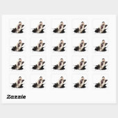 Fanny dog vierkante sticker (Vel)