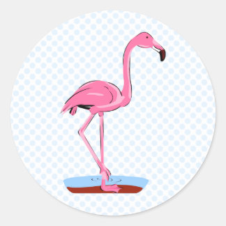 Fanny Flamingo Ronde Sticker