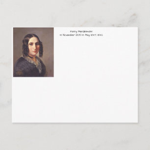 Fanny Mendelssohn, 1842 Briefkaart
