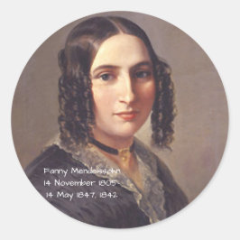 Fanny Mendelssohn, 1842 Ronde Sticker