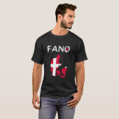 Fanö Fano Denmark Island Silhouette Map Flag Holid T-shirt (Voorkant volledig)