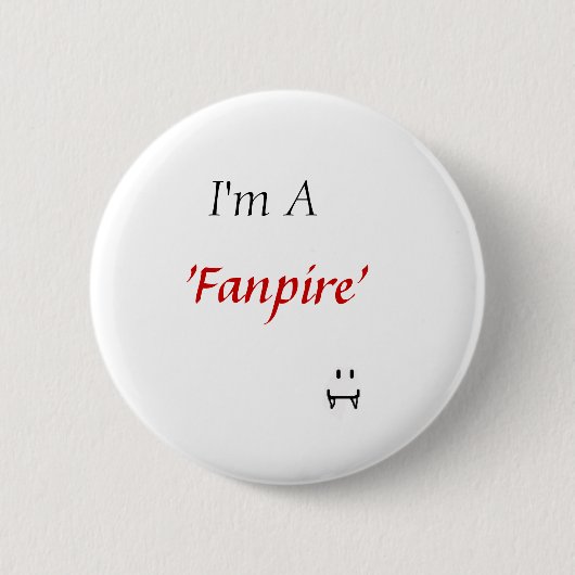 "fanpire" - vampier ronde button 5,7 cm (Voorkant)