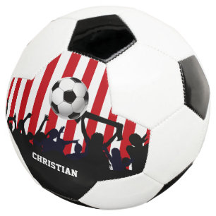 Fans de football et de football rouge et blanc