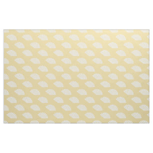 Fans de papier blanc jaune tissu motif oriental