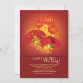 Fans et invitation chinoises de lanternes (Devant)