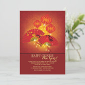 Fans et invitation chinoises de lanternes (Debout devant)