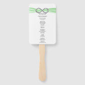 Fans Green Infinity Wedding Programme Handwaaier (Achterkant)