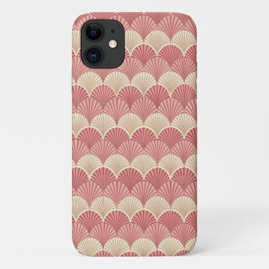 Fans Pink Mid-Century Case-Mate iPhone Case (Achterkant)