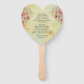 Fans van het huwelijksprogramma handwaaier (Achterkant)