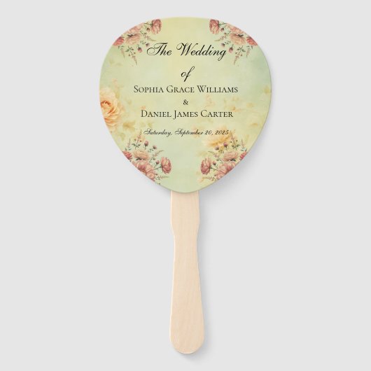 Fans van het huwelijksprogramma handwaaier (Voorkant)
