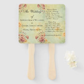 Fans van het huwelijksprogramma handwaaier (Voorkant en achterkant)