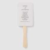 Fans voor Boho Wedding. Handwaaier (Achterkant)