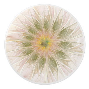 fansy fractal fleur ceramique bouton