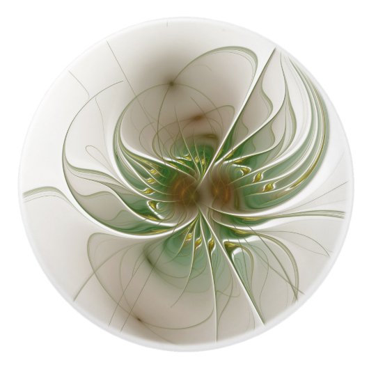 fansy fractal fleur ceramique bouton (Devant)