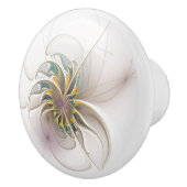 fansy fractal flower keramische knop (Rechts)