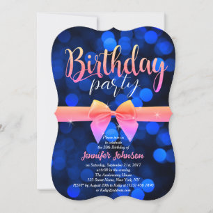 Fantabulous Blue Bubbles Anniversaire Invitation