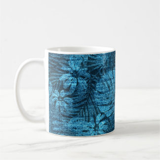 Fantachtige jeans met tropische bladeren koffiemok