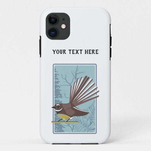 Fantail New Zealand bird Vector Case-Mate iPhone Case (Achterkant)