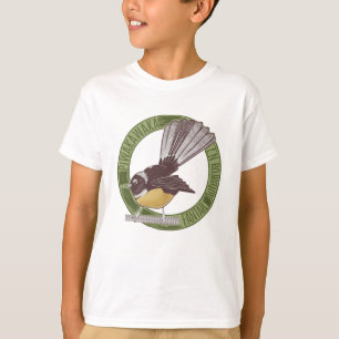 Fantail New Zealand Native Bird Aotearoa NZ T-shirt