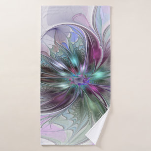 Fantaisie Abstraite Moderne Fleur Fractale Colorée
