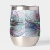Fantaisie Abstraite Moderne Fleur Fractale Colorée (Droite)