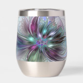 Fantaisie Abstraite Moderne Fleur Fractale Colorée (Arrière)