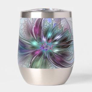 Fantaisie Abstraite Moderne Fleur Fractale Colorée