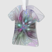 Fantaisie Abstraite Moderne Fleur Fractale Colorée (devant)