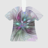 Fantaisie Abstraite Moderne Fleur Fractale Colorée (dos)