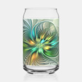 Fantaisie Abstraite Moderne Fleur Fractale Colorée (Verso)
