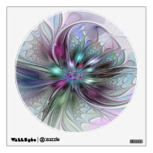 Fantaisie Abstraite Moderne Fleur Fractale Colorée