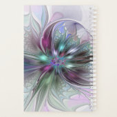 Fantaisie Abstraite Moderne Fleur Fractale Colorée (Dos)